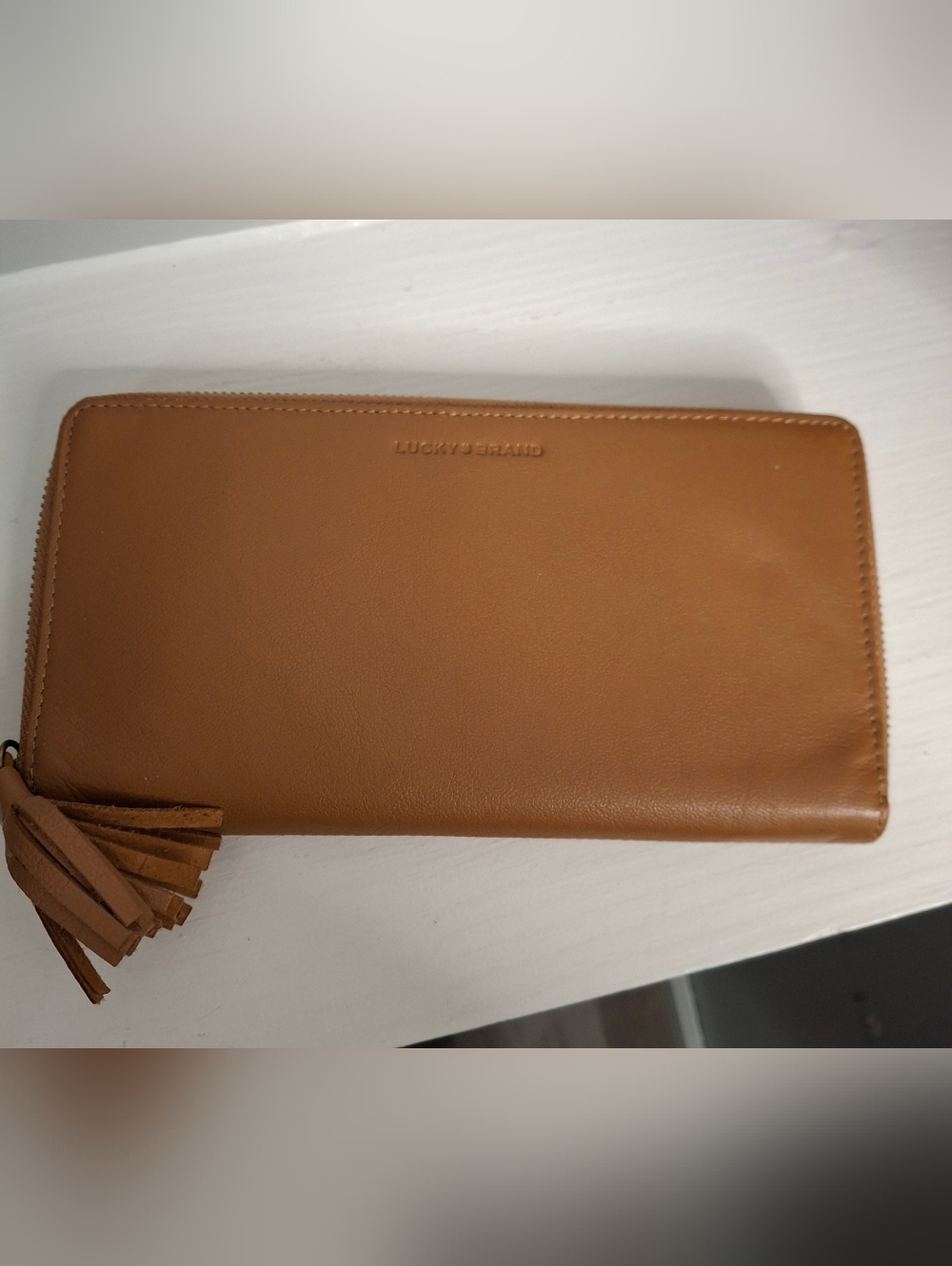 Calvin Klein Large Pebbled Tote Bag + New Lucky Brand Leather Wallet Cognac - Picture 3 of 7